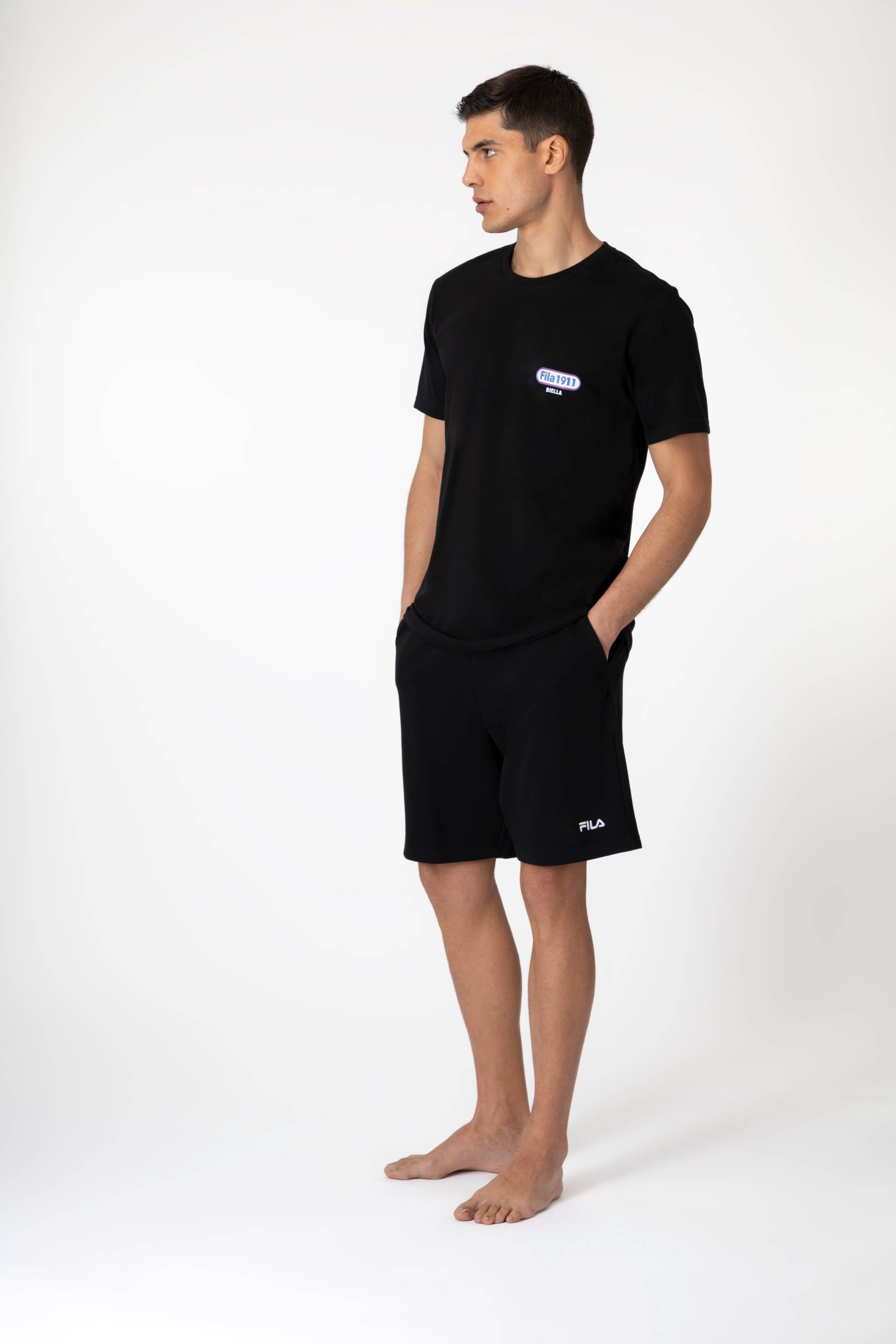 Fila Pyjama, (Set, 2 tlg.), mit schlichtem Logo-Stitching von Fila