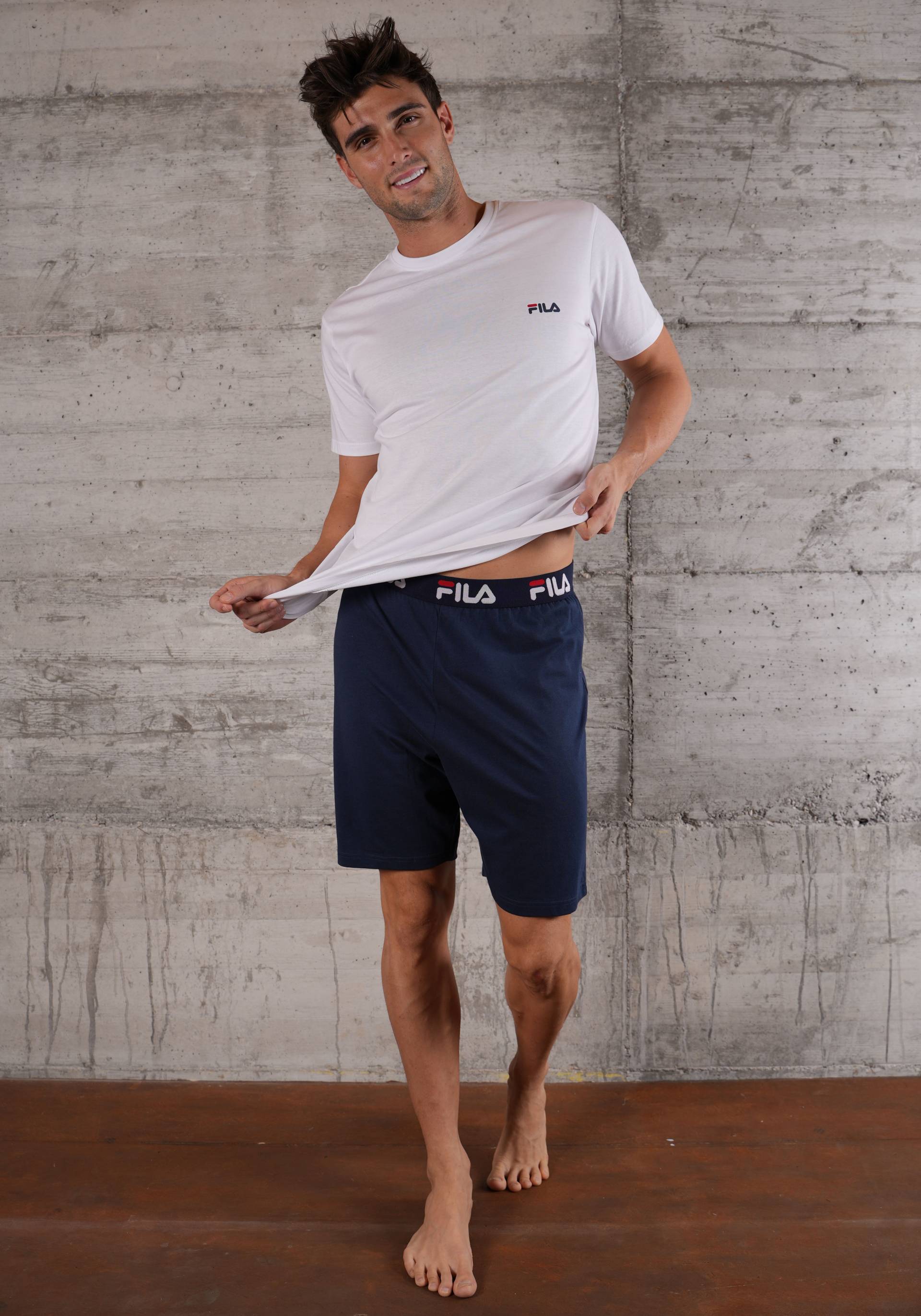 Fila Shorty, (2 tlg., 2-tlg.), Hose mit elastischem Logobund und Kurzarmshirt von Fila
