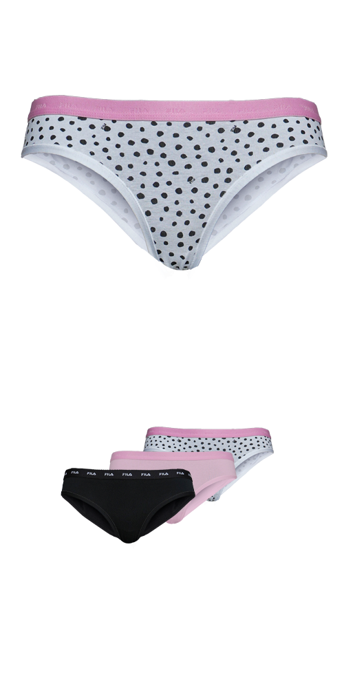 Fila Slip »WOMAN BRIEF«, (3er Pack), 2x uni, 1x gemustert von Fila