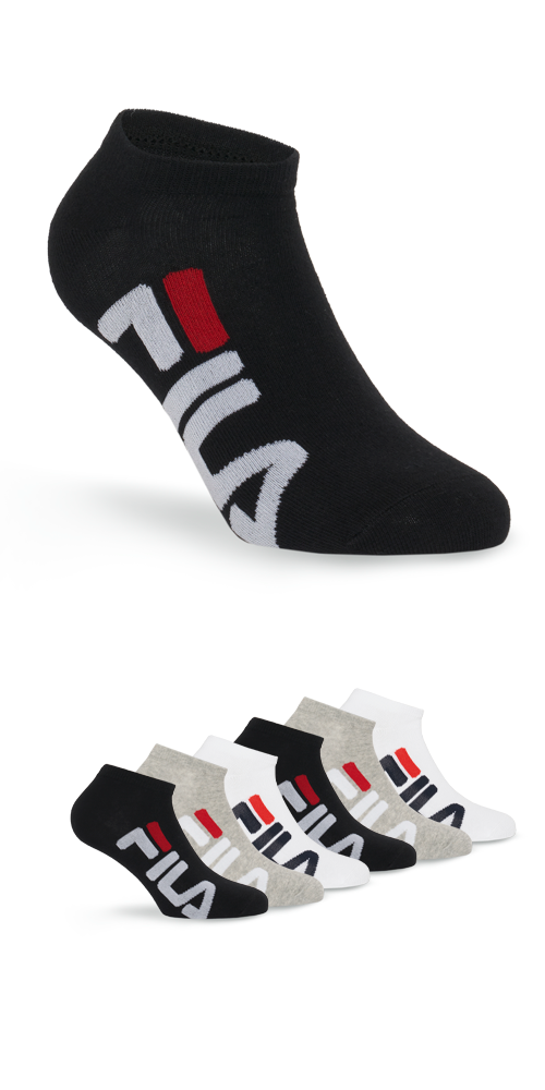 Fila Sneakersocken »UNISEX INVISIBLE SOCKS«, (6 Paar), grosser Markenschriftzug seitlich von Fila