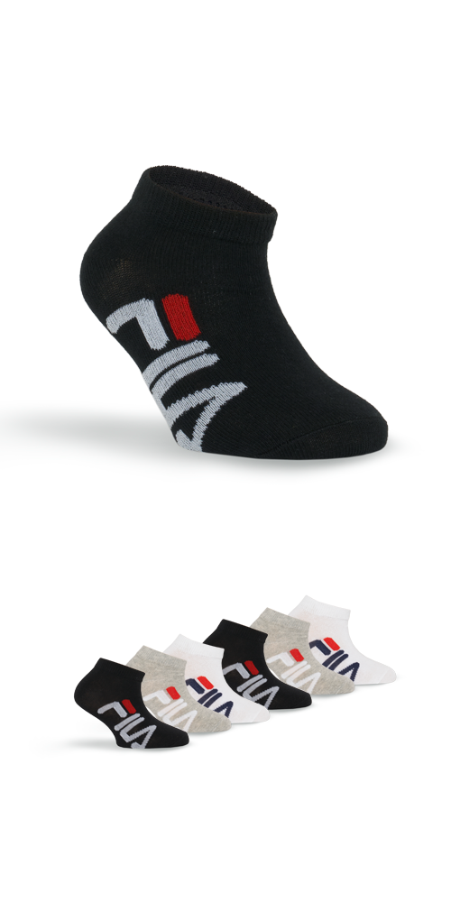Fila Sneakersocken, (6er Pack), mit Logoschriftzug seitlich von Fila