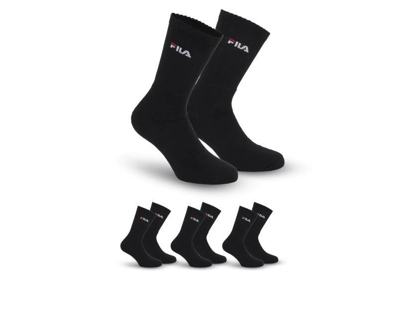 Fila Sportsocken »UNISEX CREW TENNIS FULL TERRY SOCKS«, (3 Paar), mit dezentem Logoschriftzug von Fila