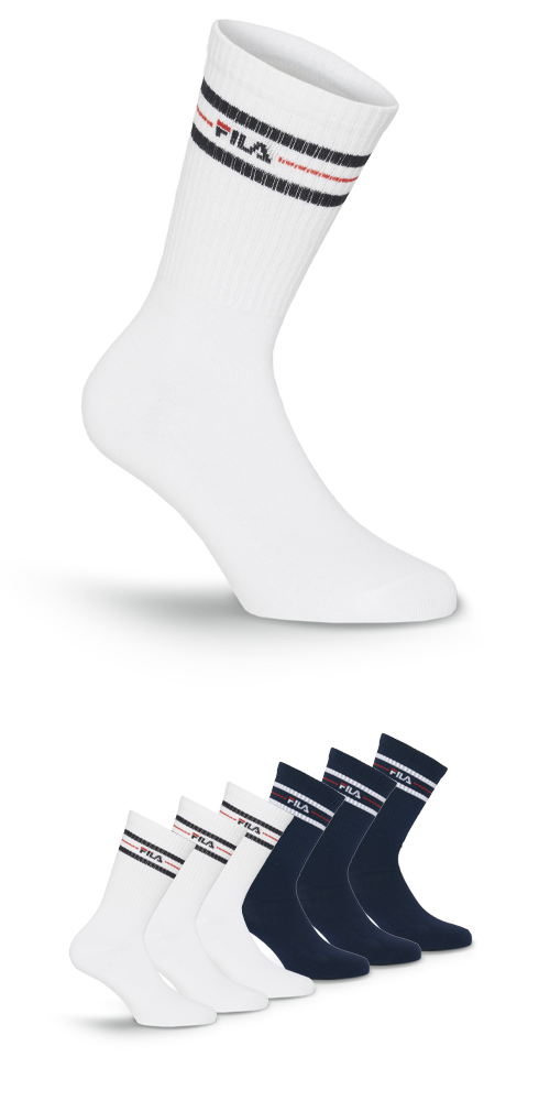 Fila Sportsocken »UNISEX LIFESTYLE PLAIN SOCKS«, (6 Paar), mit eingestricktem Logo von Fila