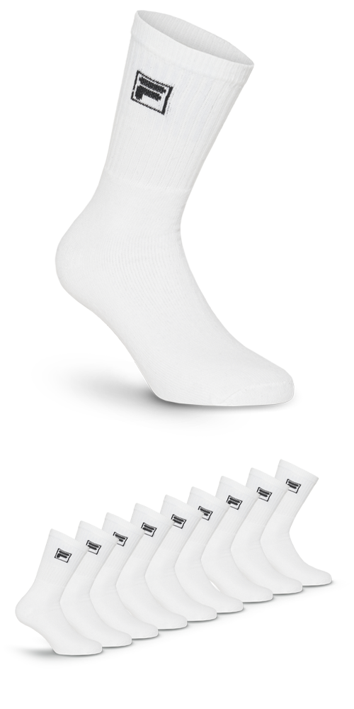 Fila Sportsocken »UNISEX CREW TENNIS FULL TERRY SOCKS«, (9 Paar), mit langem Rippenbündchen von Fila