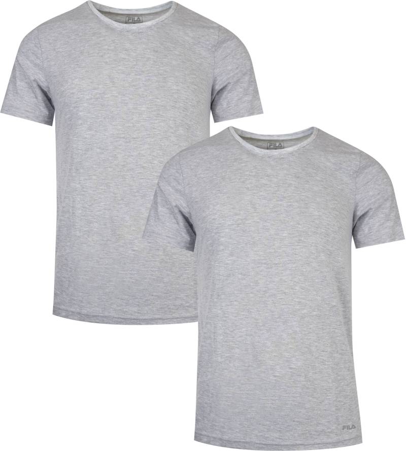 Fila T-Shirt, (2er Pack), mit klassischem Rundhalsausschnitt und Kurzarm von Fila