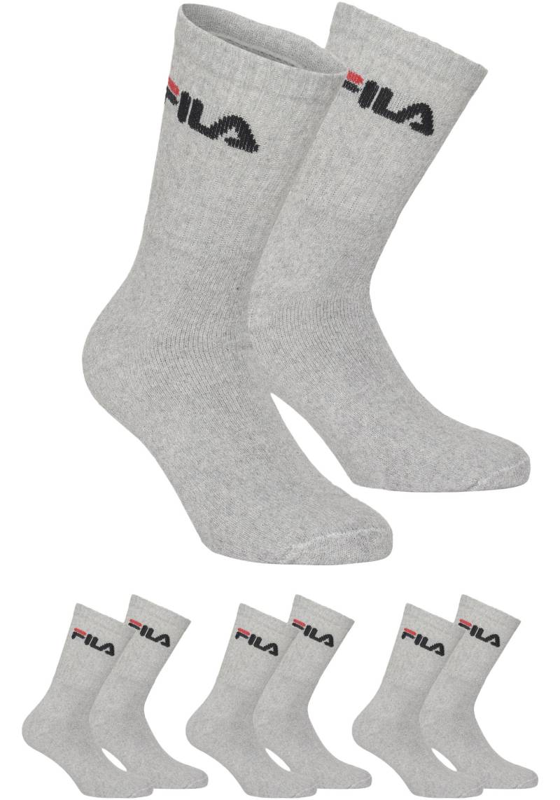 Fila Tennissocken »UNISEX CREW TENNIS FULL TERRY SOCKS«, (3 Paar), mit verstärkten Belastungszonen von Fila