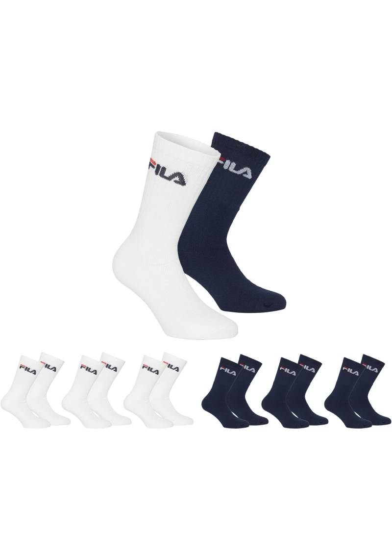 Fila Tennissocken »UNISEX CREW TENNIS FULL TERRY SOCKS«, (6 Paar), Sportsocken, flache Zehennaht von Fila