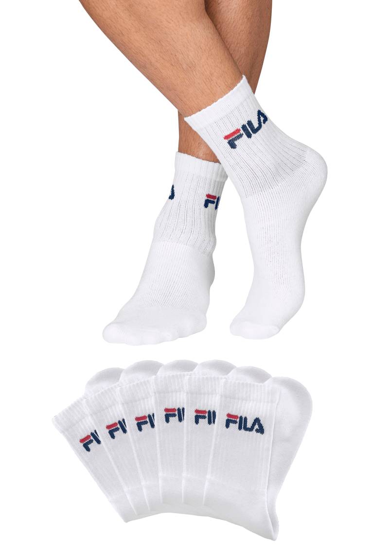 Fila Tennissocken »UNISEX CREW TENNIS FULL TERRY SOCKS«, (6 Paar), Sportsocken, flache Zehennaht von Fila