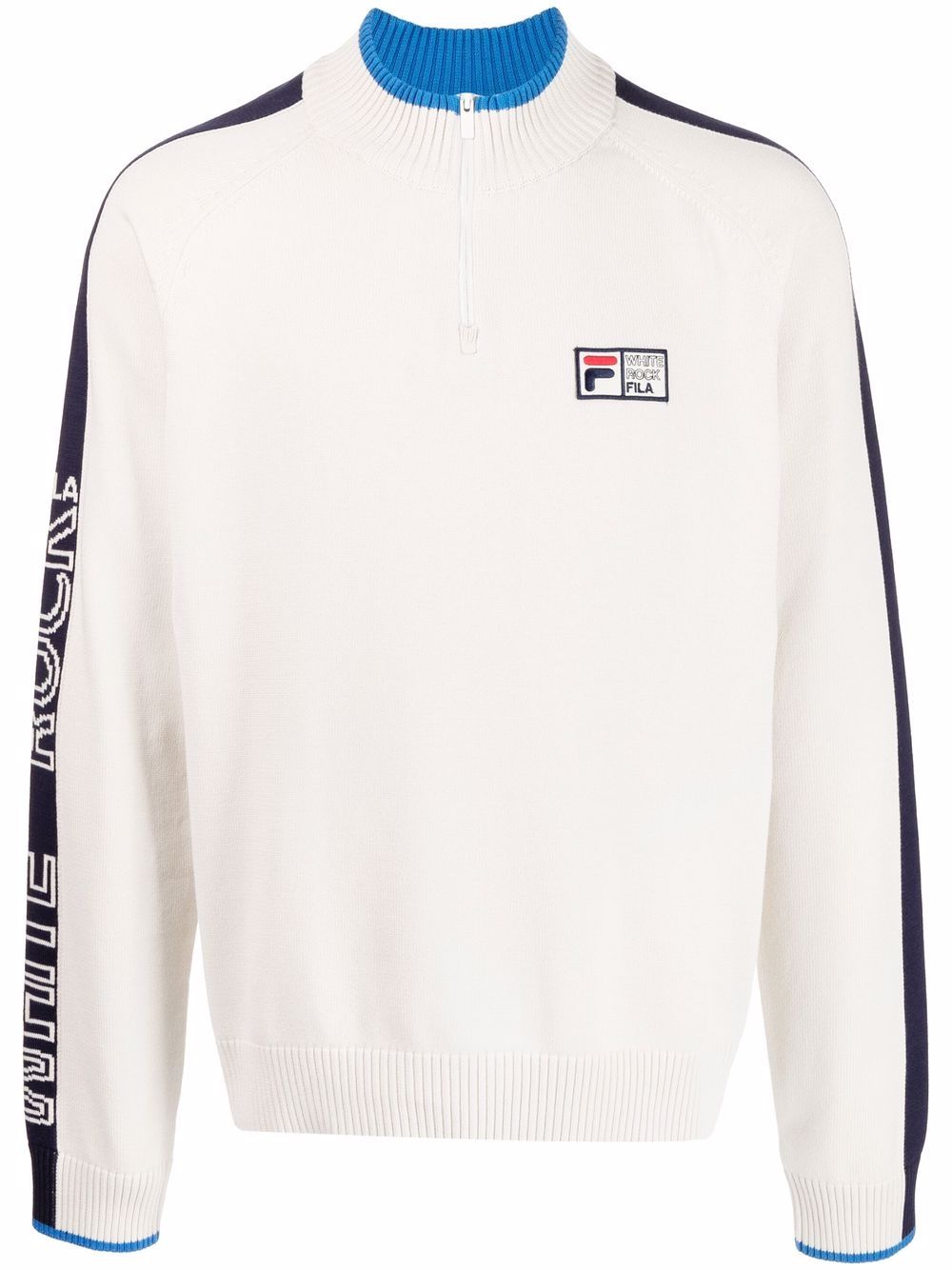 Fila logo-patch half-zip jumper - White von Fila