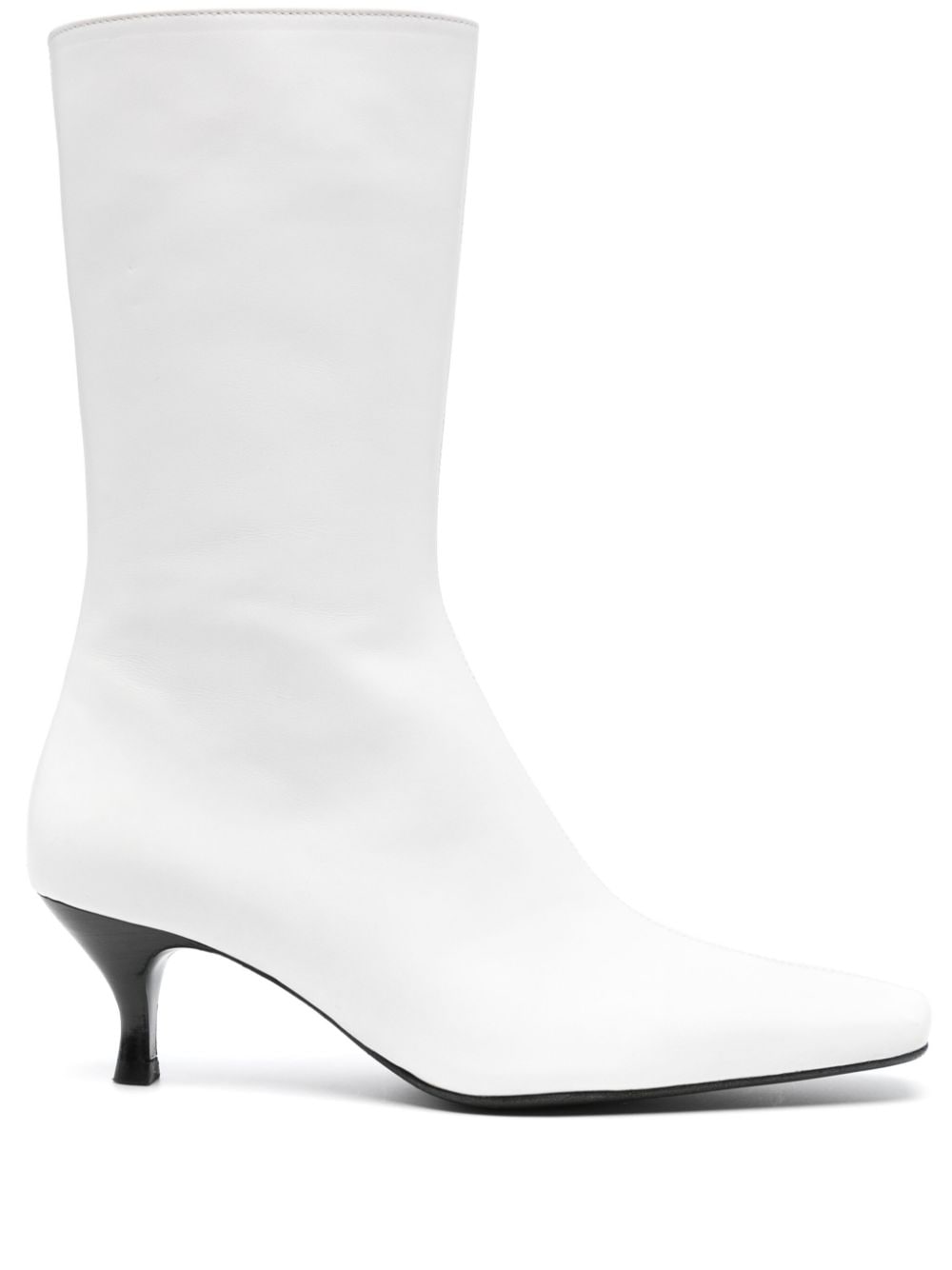 Filippa K 60mm square-toe leather boots - White von Filippa K