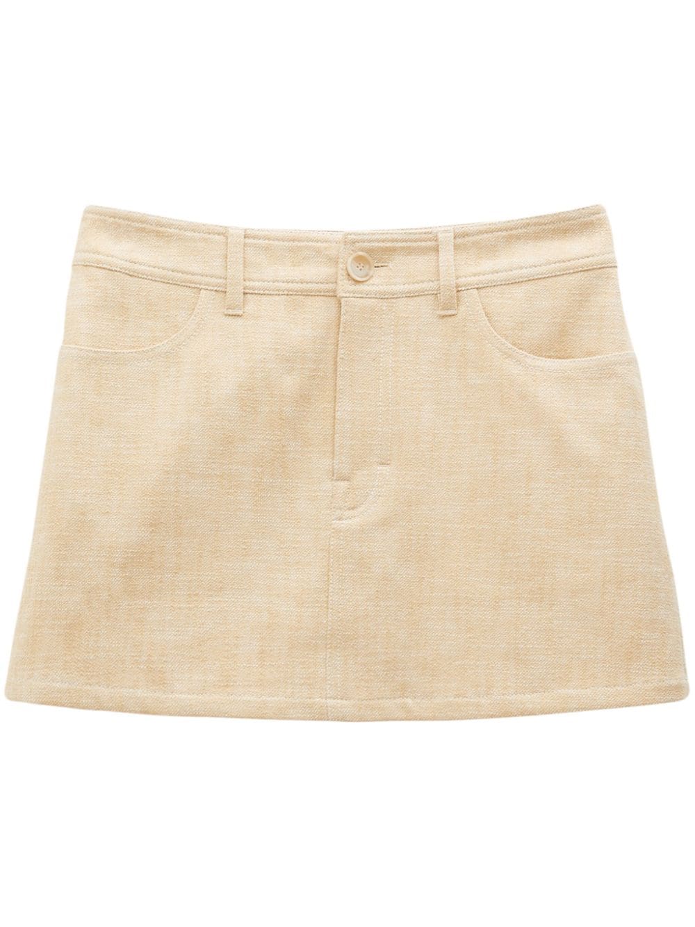 Filippa K A-line cotton-blend miniskirt - Neutrals von Filippa K