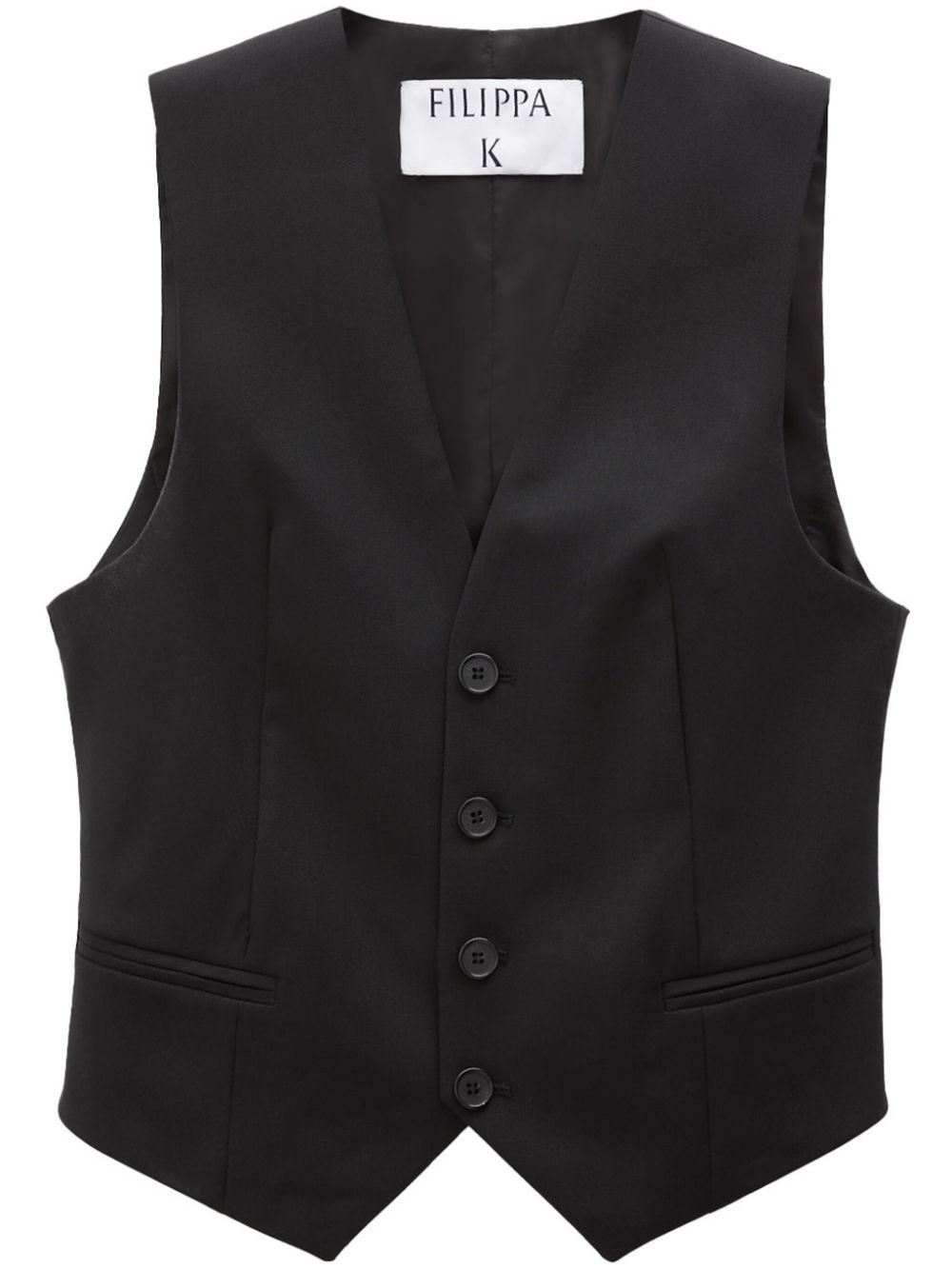 Filippa K button-down tailored vest - Black von Filippa K