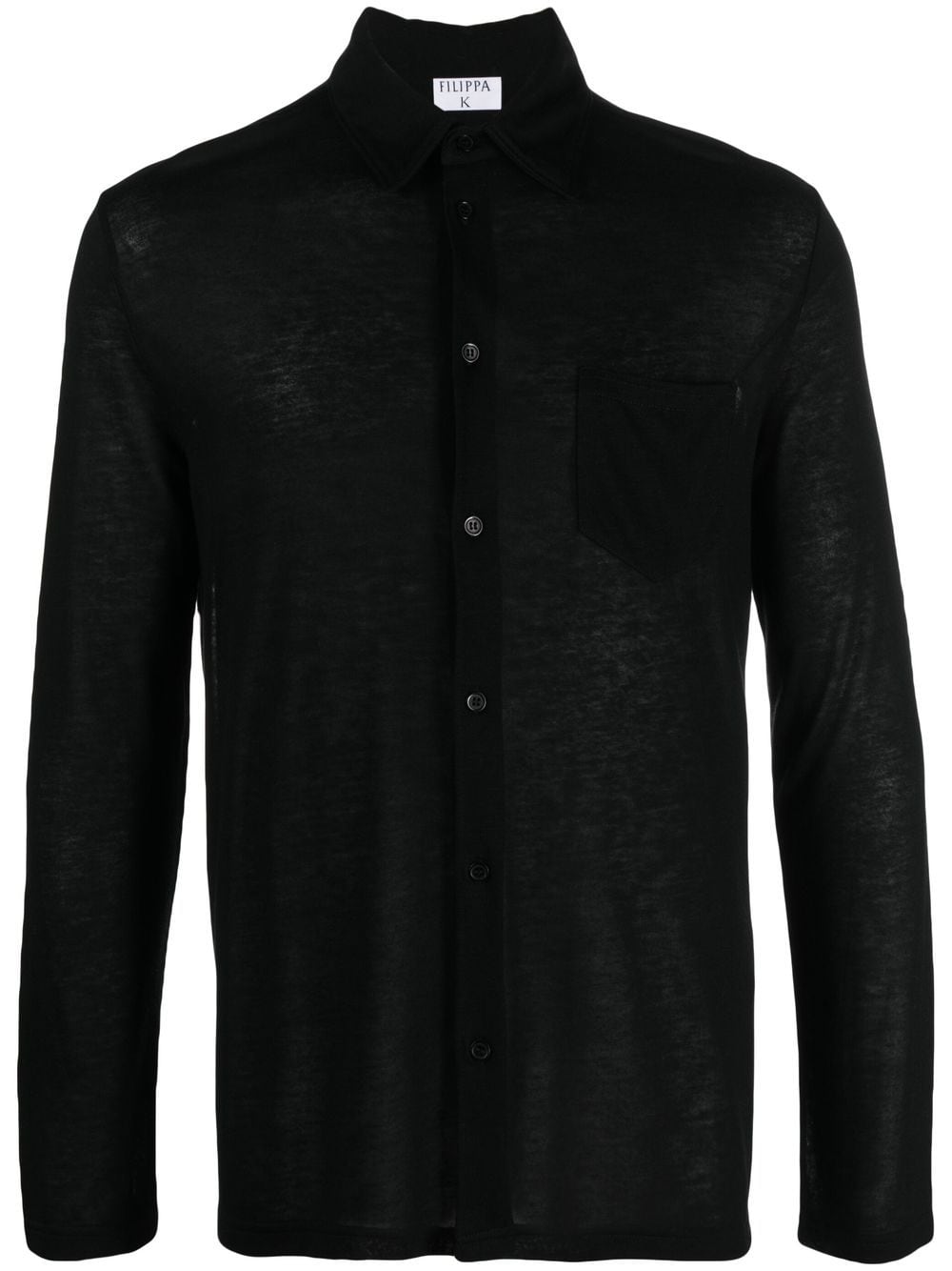Filippa K button-up long-sleeve shirt - Black von Filippa K