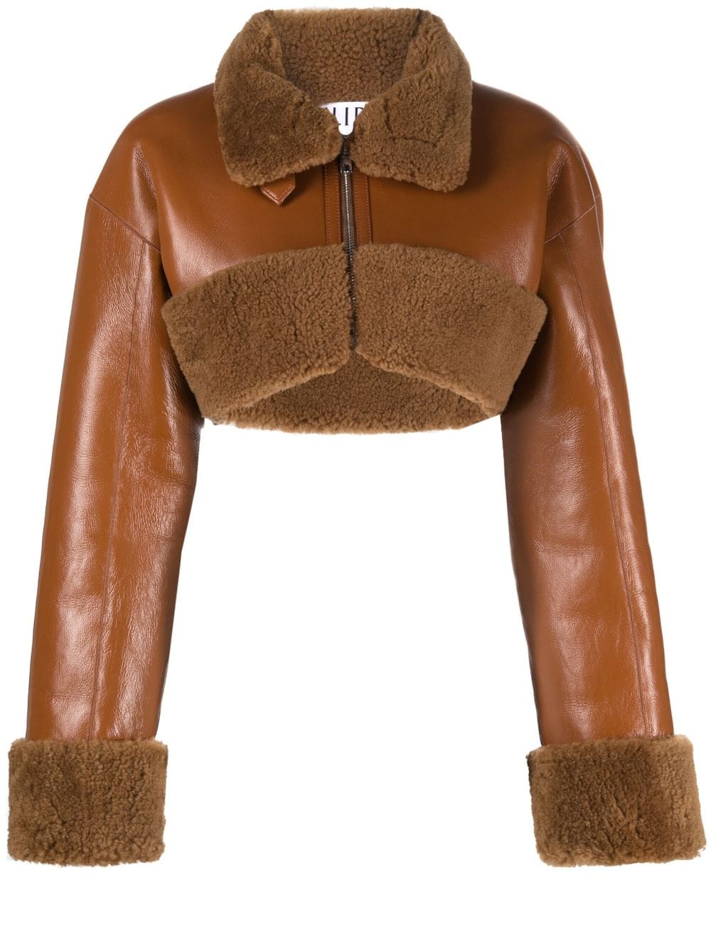 Filippa K cropped shearling leather jacket - Brown von Filippa K