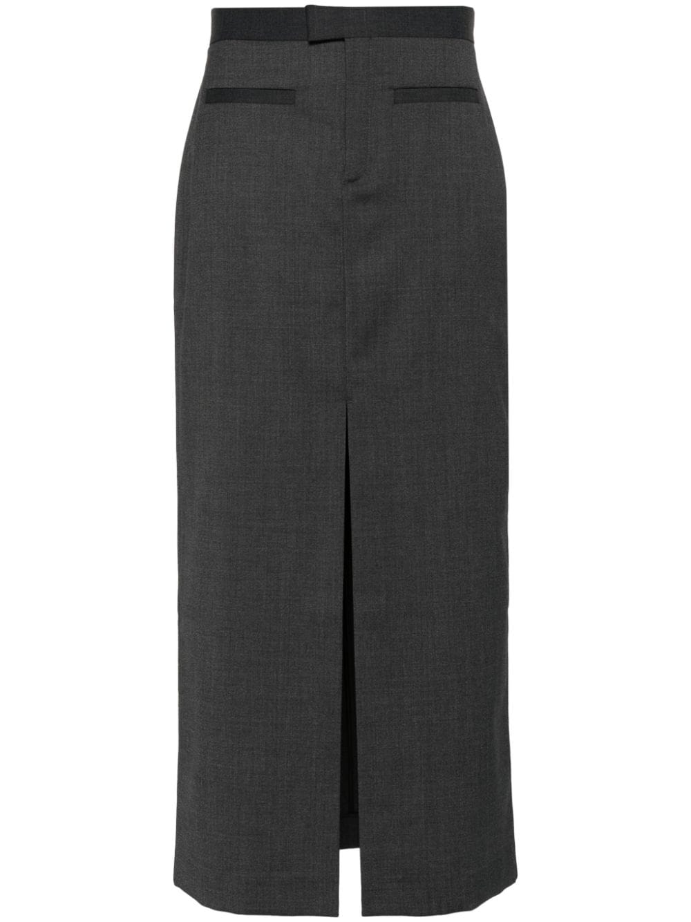Filippa K front-slit tailored maxi skirt - Grey von Filippa K