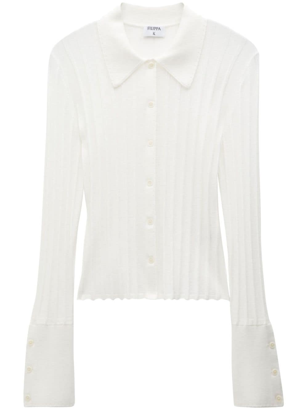 Filippa K knitted flared-cuff shirt - Neutrals von Filippa K