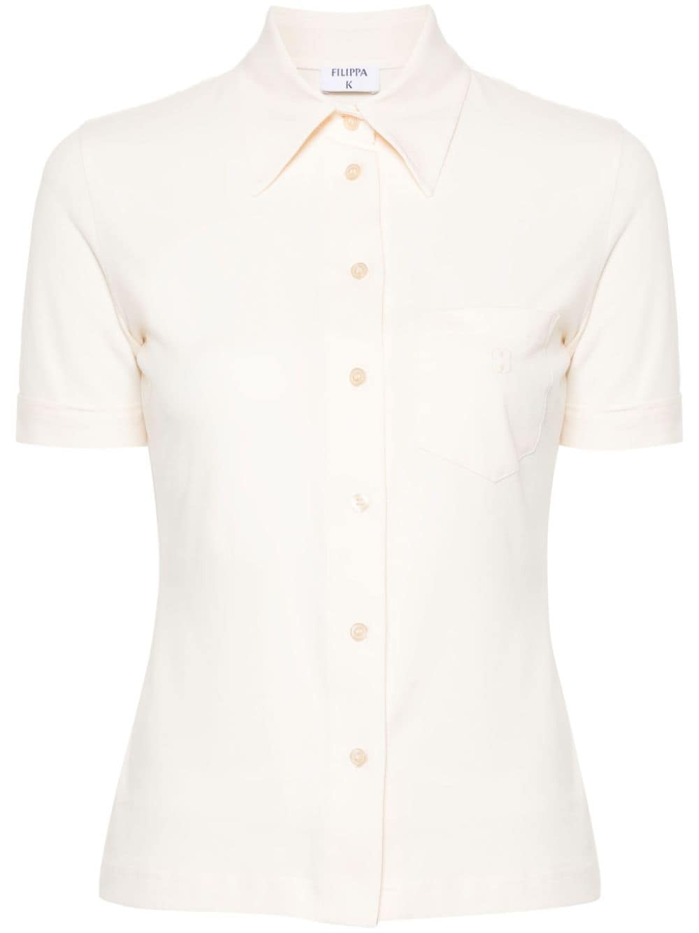 Filippa K monogram-embroidered cotton shirt - Neutrals von Filippa K