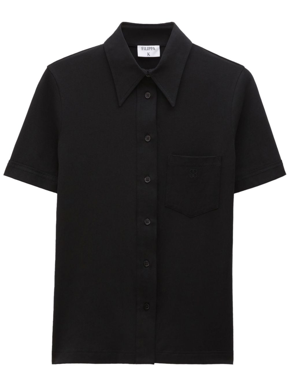 Filippa K monogram-embroidered jersey shirt - Black von Filippa K