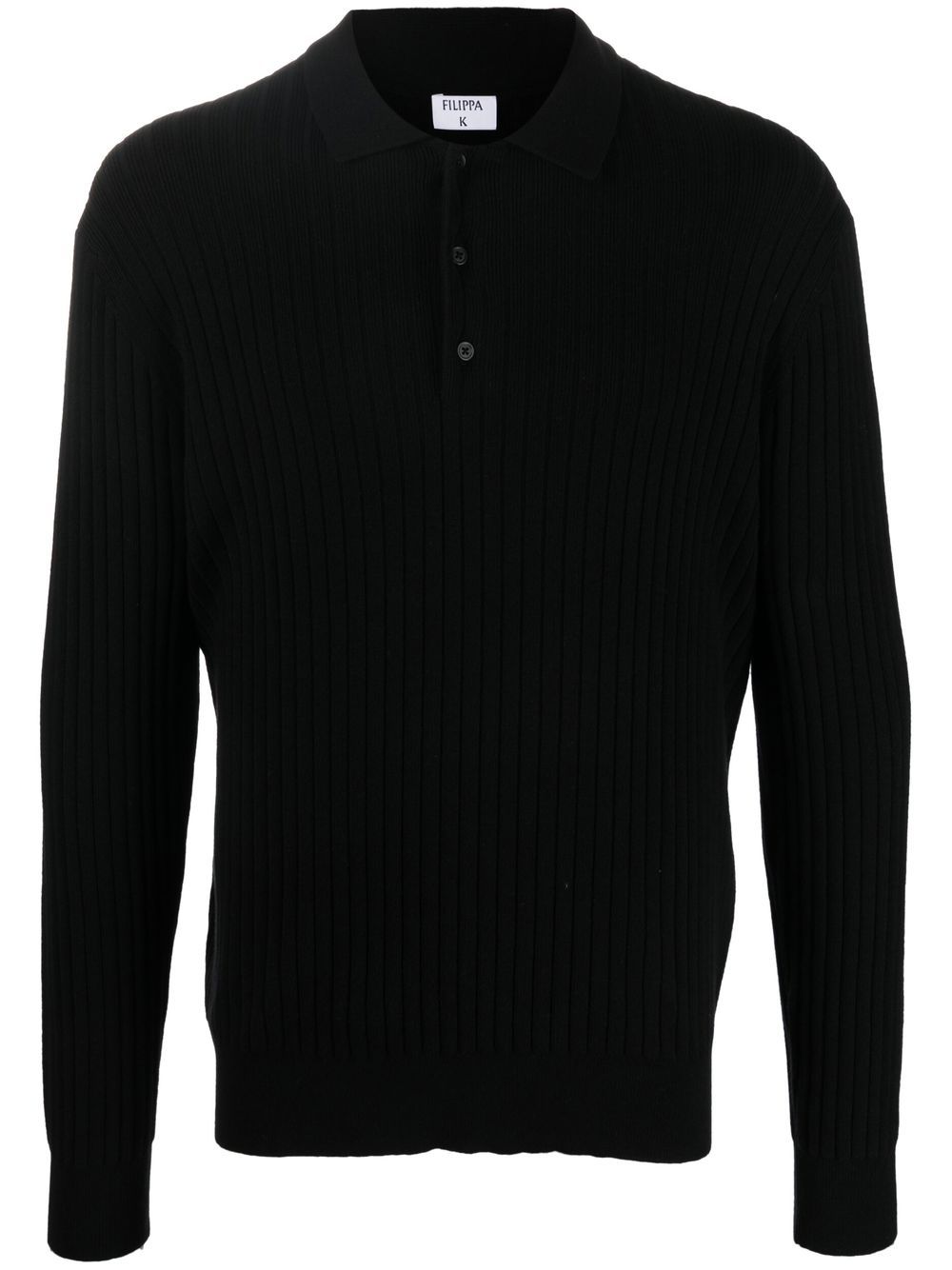 Filippa K ribbed-knit polo shirt - Black von Filippa K