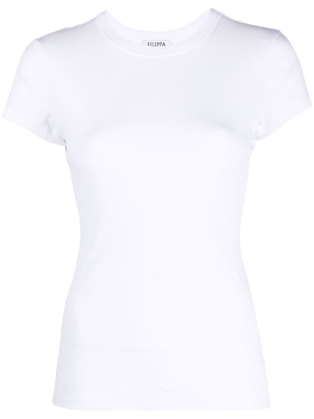 Filippa K ribbed-knit short-sleeved T-shirt - White von Filippa K