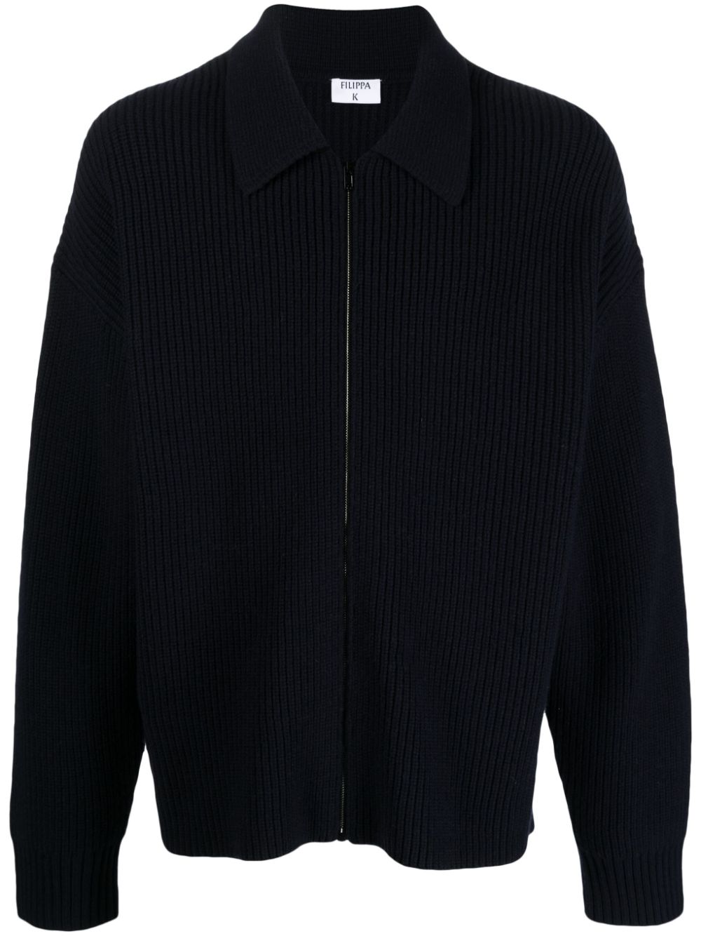 Filippa K ribbed-knit zip-up cardigan - Blue von Filippa K