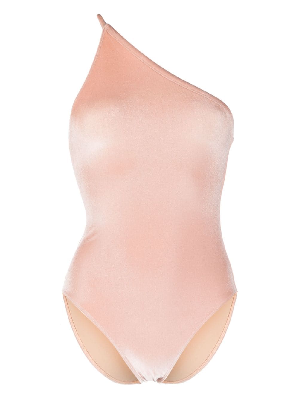Filippa K velvet one-shoulder swimsuit - Pink von Filippa K