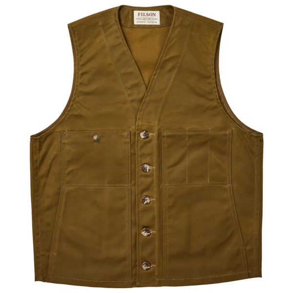 Filson - Oil Tin Cloth Vest - Windgilet Gr L braun von Filson