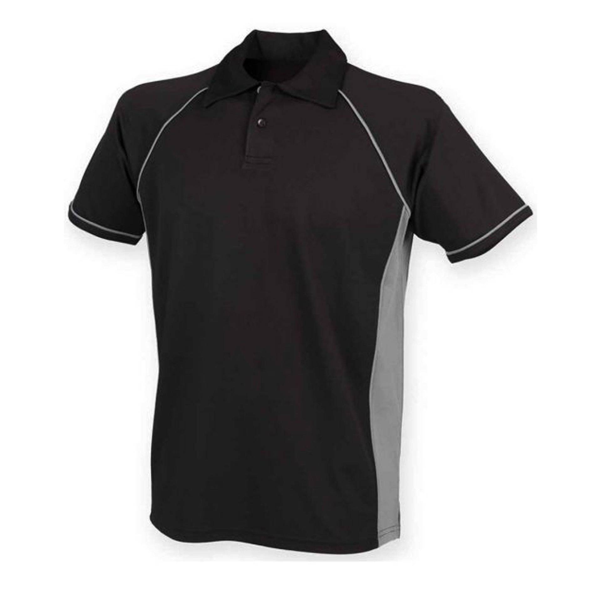 Finden And Hales Performance Paspel Polo Shirt Herren Grau 3XL von Finden & Hales