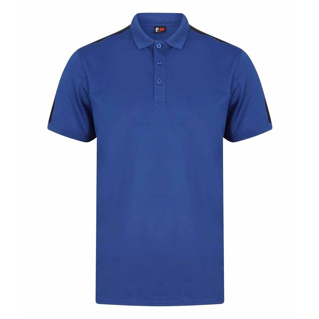 Contrast Panel-pique-polo-hemd Damen Blau XS von Finden & Hales