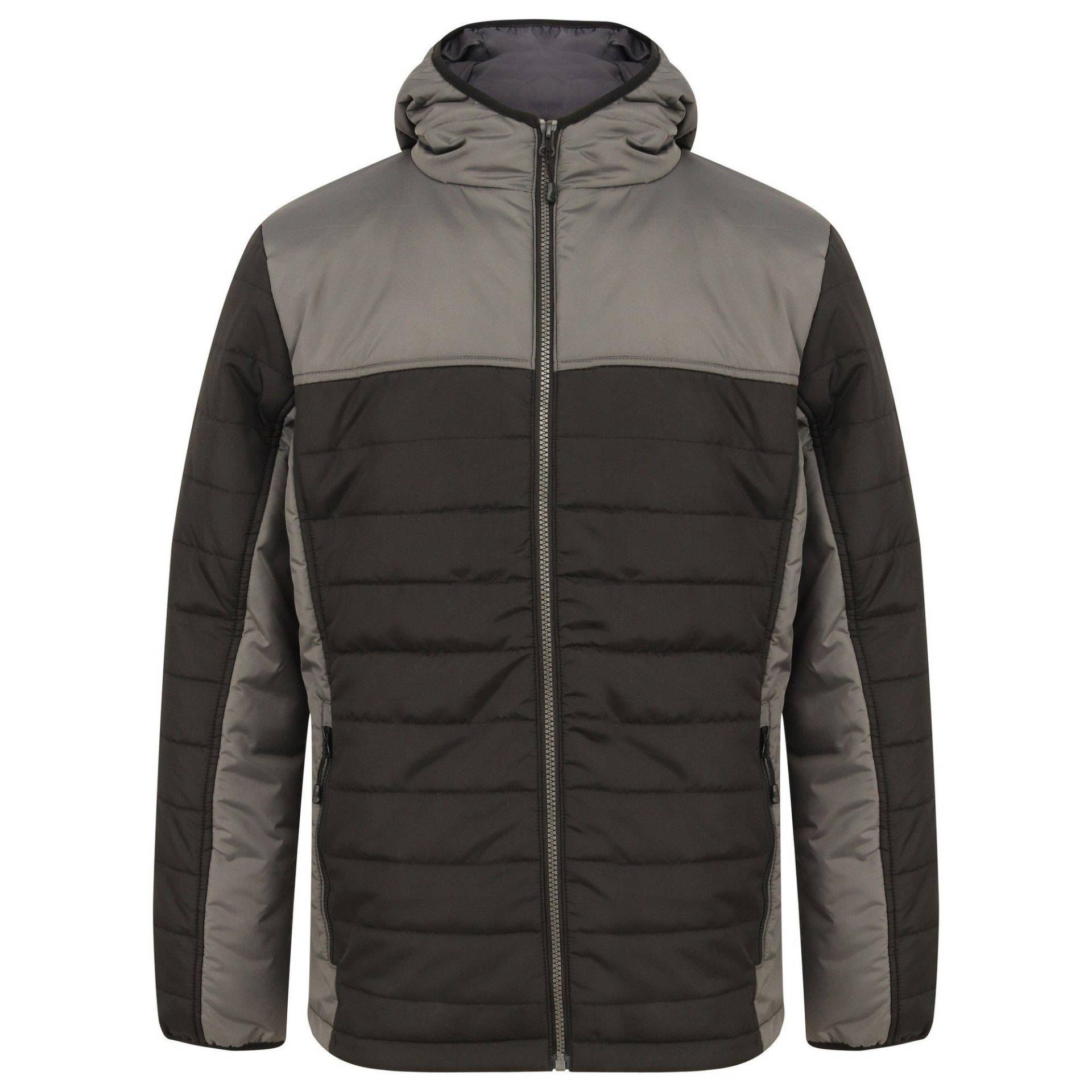 Kapuze Kontrast Padded Jacket Damen Schwarz M von Finden & Hales