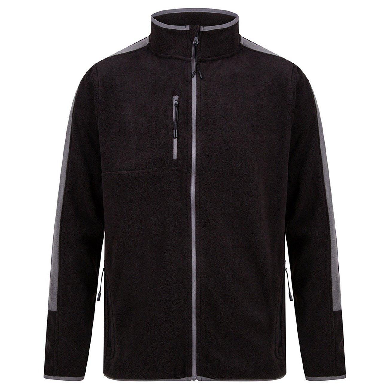 Micro Fleece-jacke Herren Schwarz XS von Finden & Hales