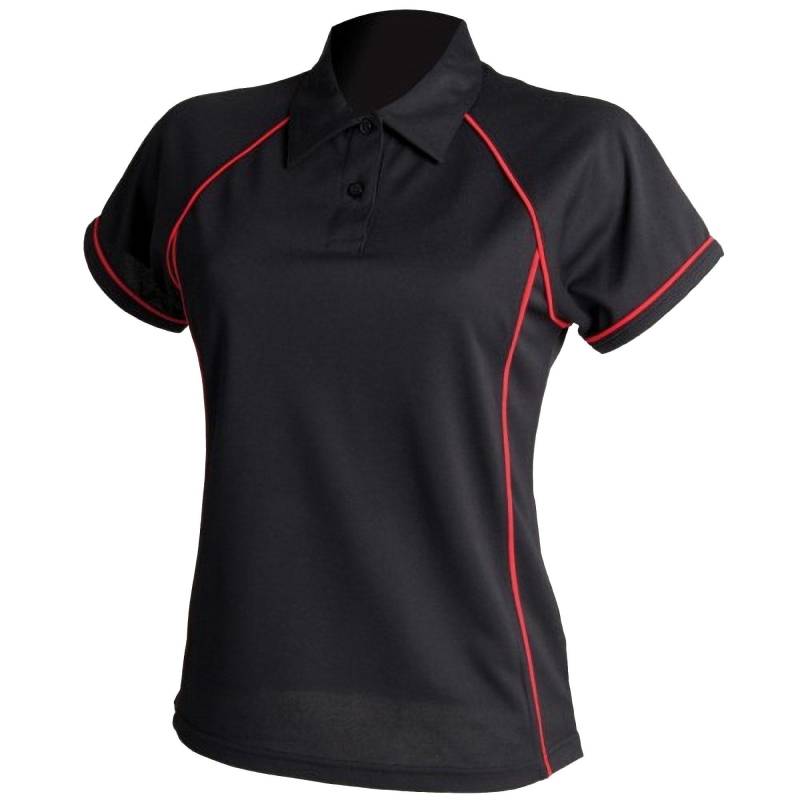 Sport Polo Shirt Coolplus Damen Schwarz S von Finden & Hales