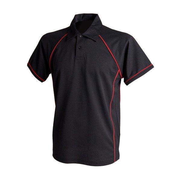 Sport Poloshirt, Kurzarm Herren Schwarz S von Finden & Hales