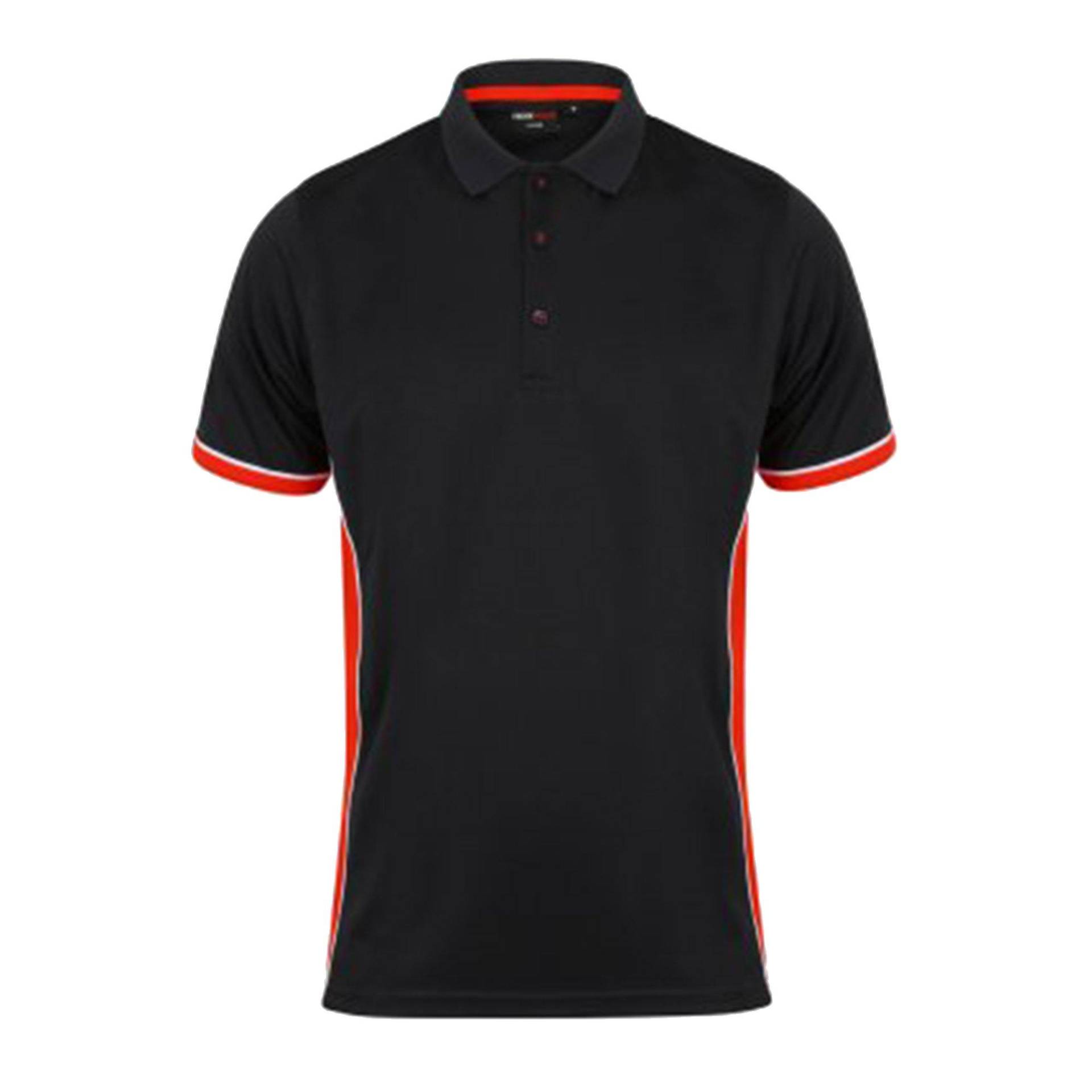 Topcool Kurzarm Kontrast Polo Shirt Herren Schwarz L von Finden & Hales