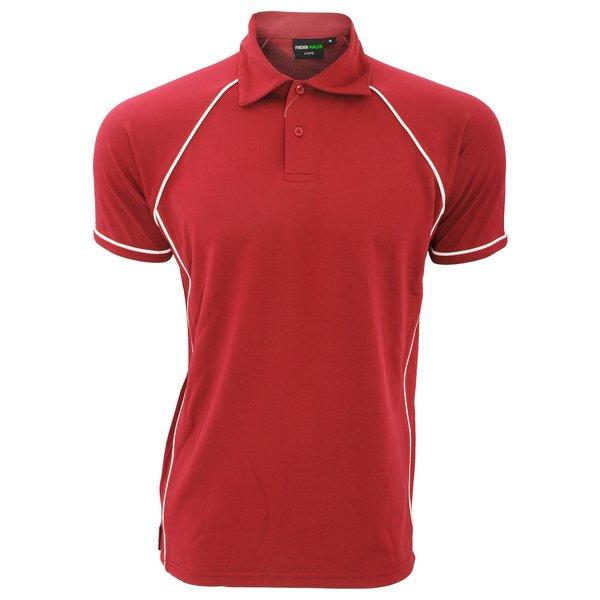 Sport Poloshirt, Kurzarm Herren Rot Bunt 3XL von Finden & Hales