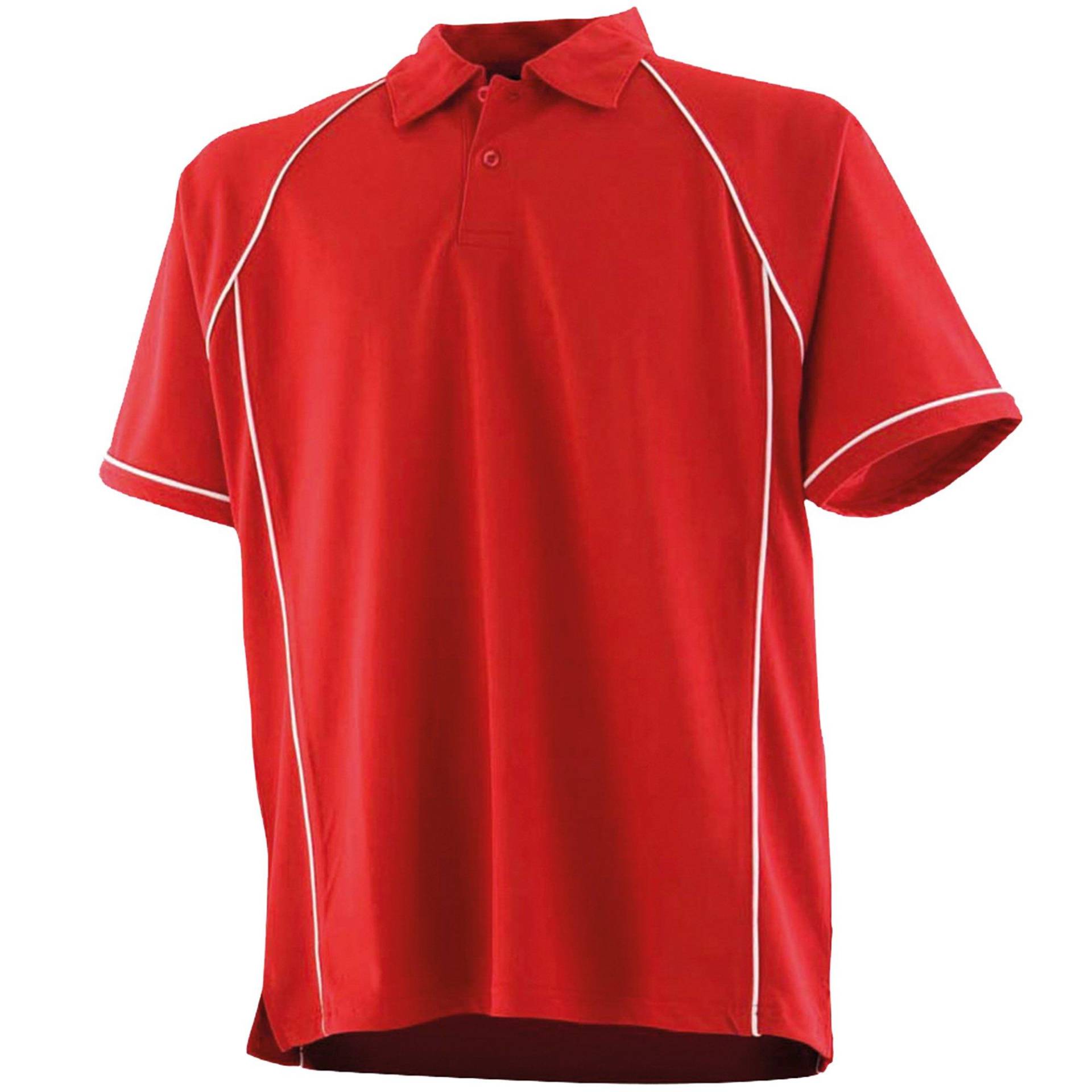 Sport Polo Tshirt Mädchen Rot Bunt 5-6A von Finden & Hales