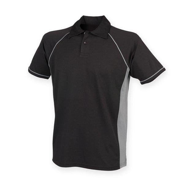 Sport Poloshirt, Kurzarm Herren Schwarz S von Finden & Hales