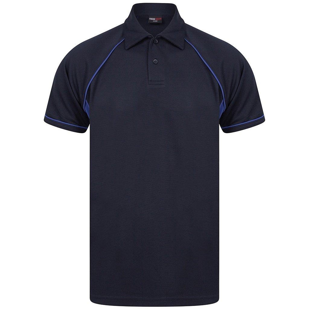 Performance Paspel Polo Shirt Herren Blau XL von Finden & Hales