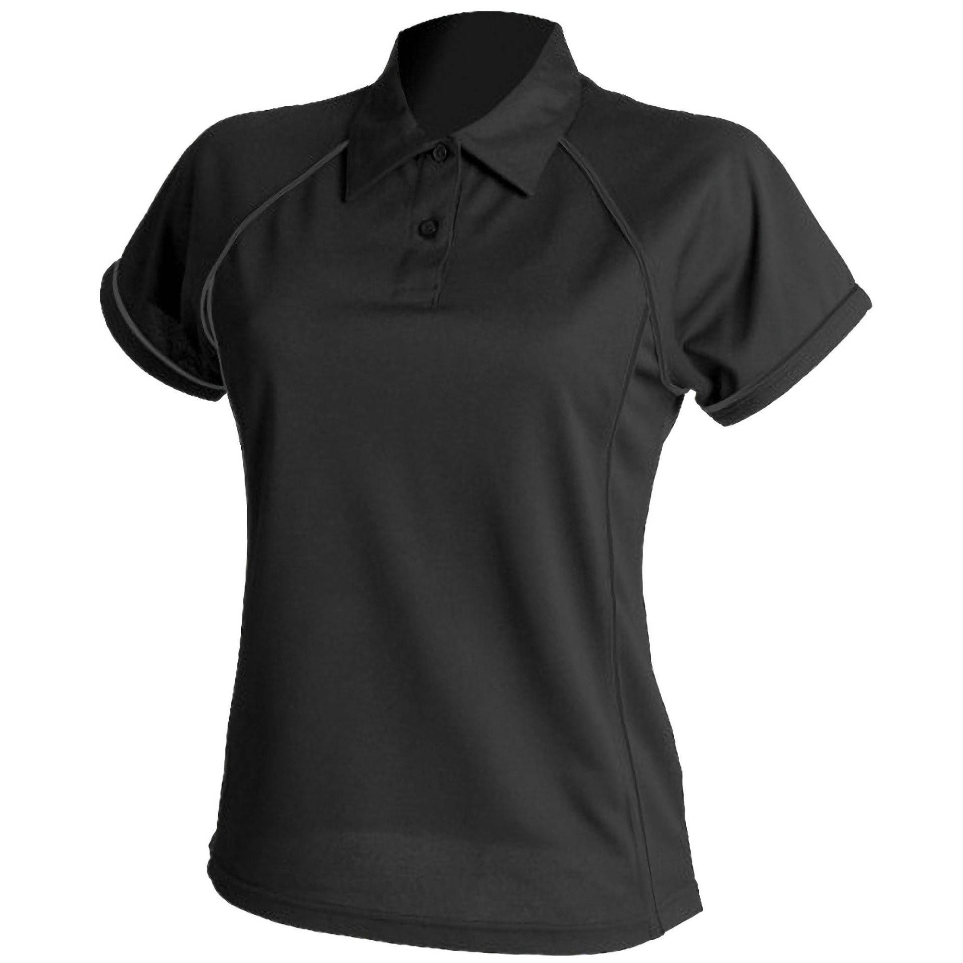 Sport Polo Shirt Coolplus Damen Schwarz M von Finden & Hales