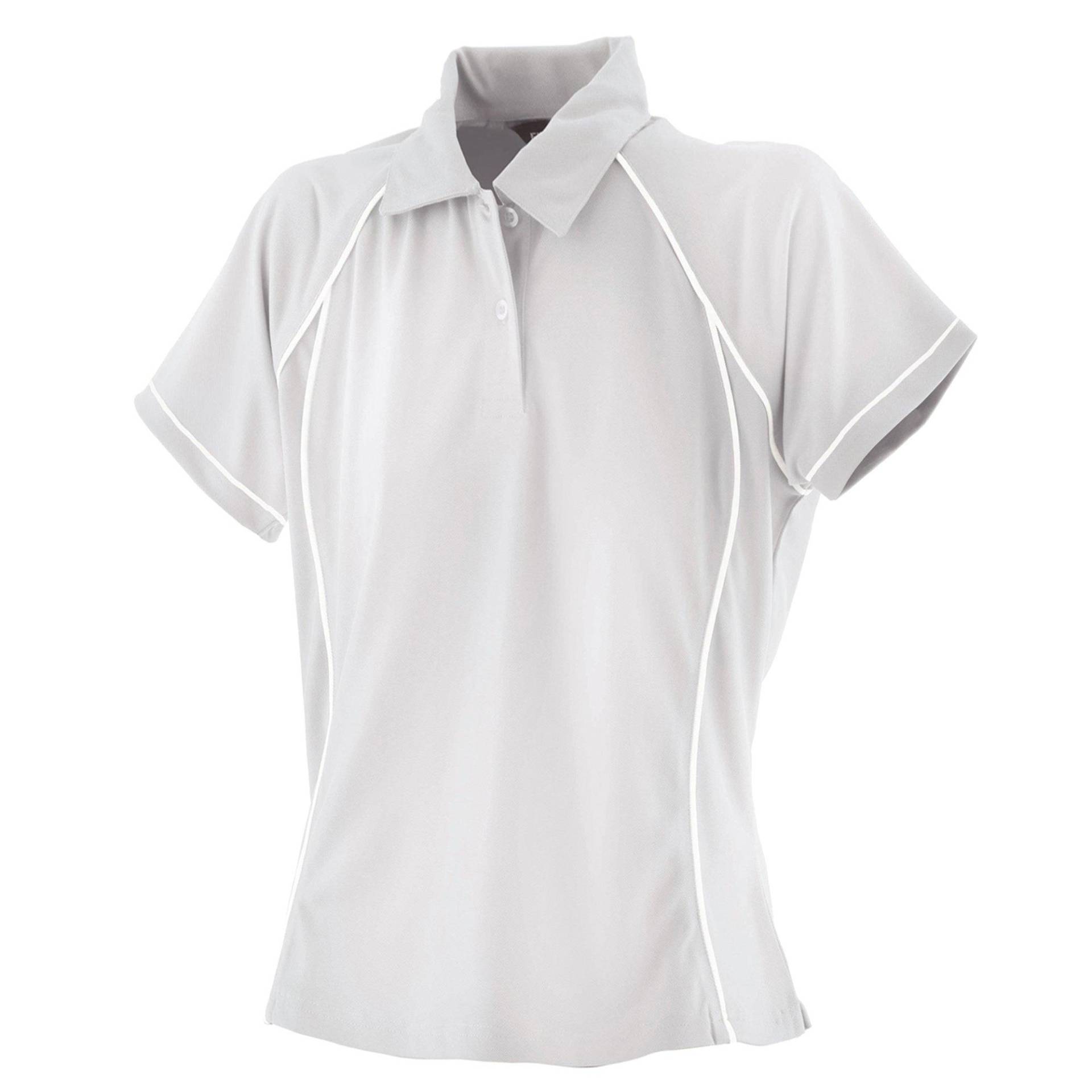 Sport Polo Shirt Coolplus Damen Weiss S von Finden & Hales