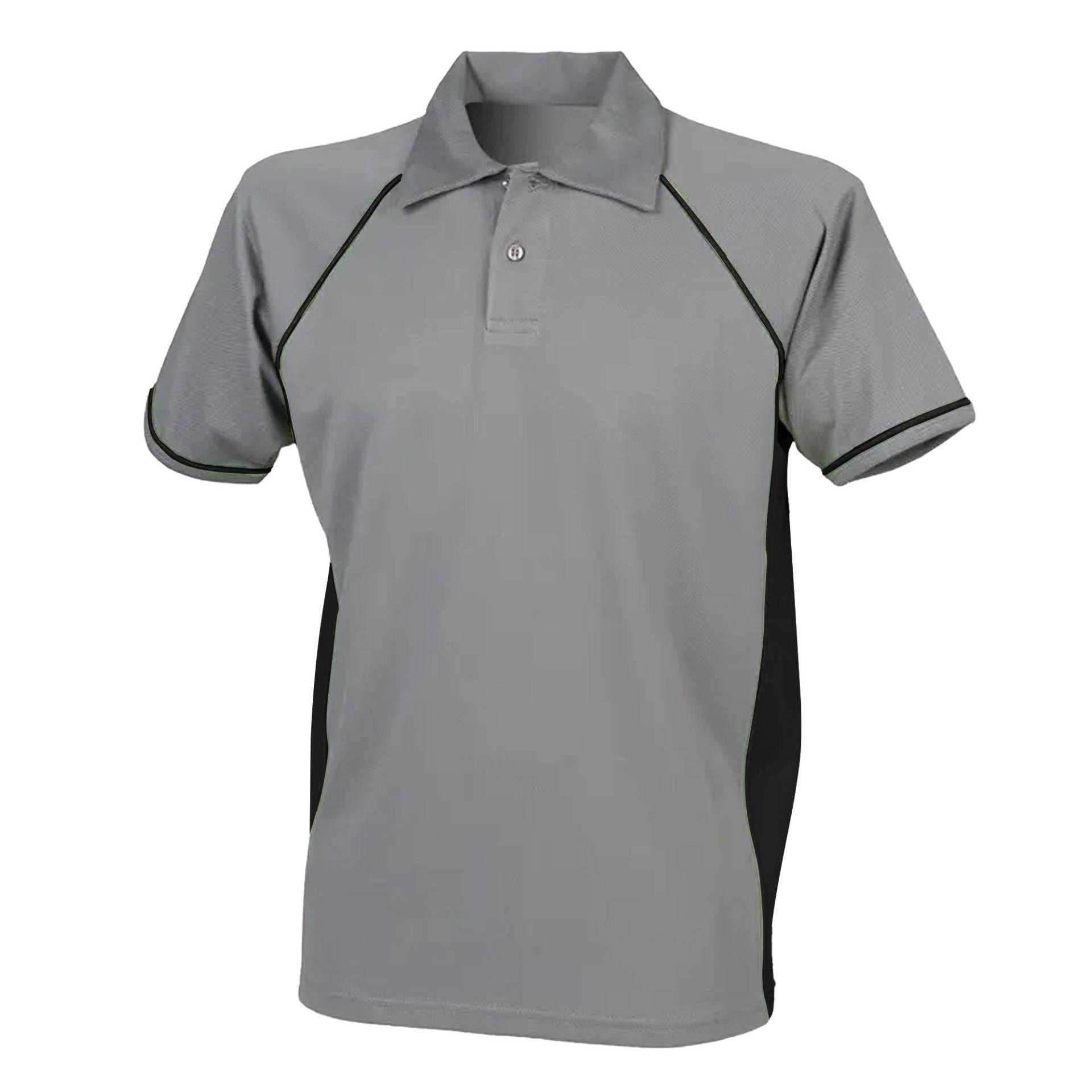 Sport Poloshirt, Kurzarm Damen Grau M von Finden & Hales