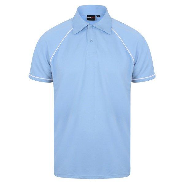 Sport Poloshirt, Kurzarm Herren Himmelblau 3XL von Finden & Hales