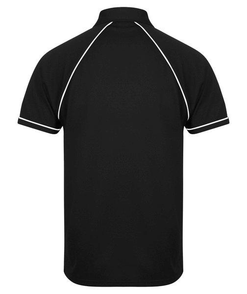 Sport Poloshirt, Kurzarm Herren Schwarz XXL von Finden & Hales