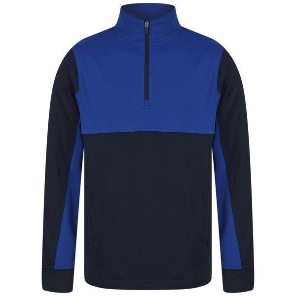 Trainingsjacke Mit Kurzem Reißverschluss Herren Blau XL von Finden & Hales