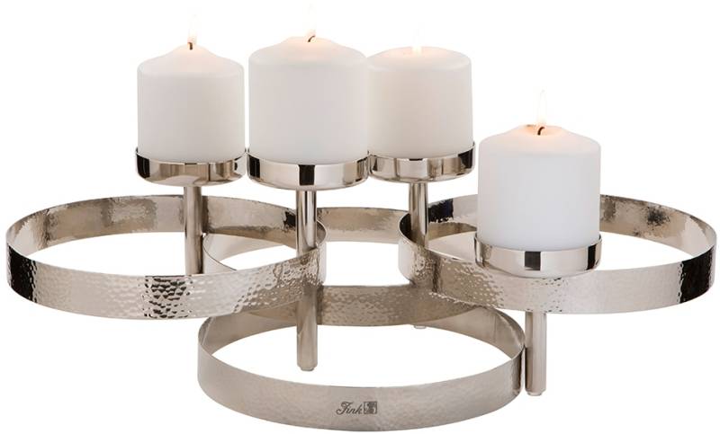 Fink Kerzenleuchter »MIRAGE«, (1 St.), aus Edelstahl, 4-flammig, Adventsleuchter, Stumpenkerzenhalter von Fink