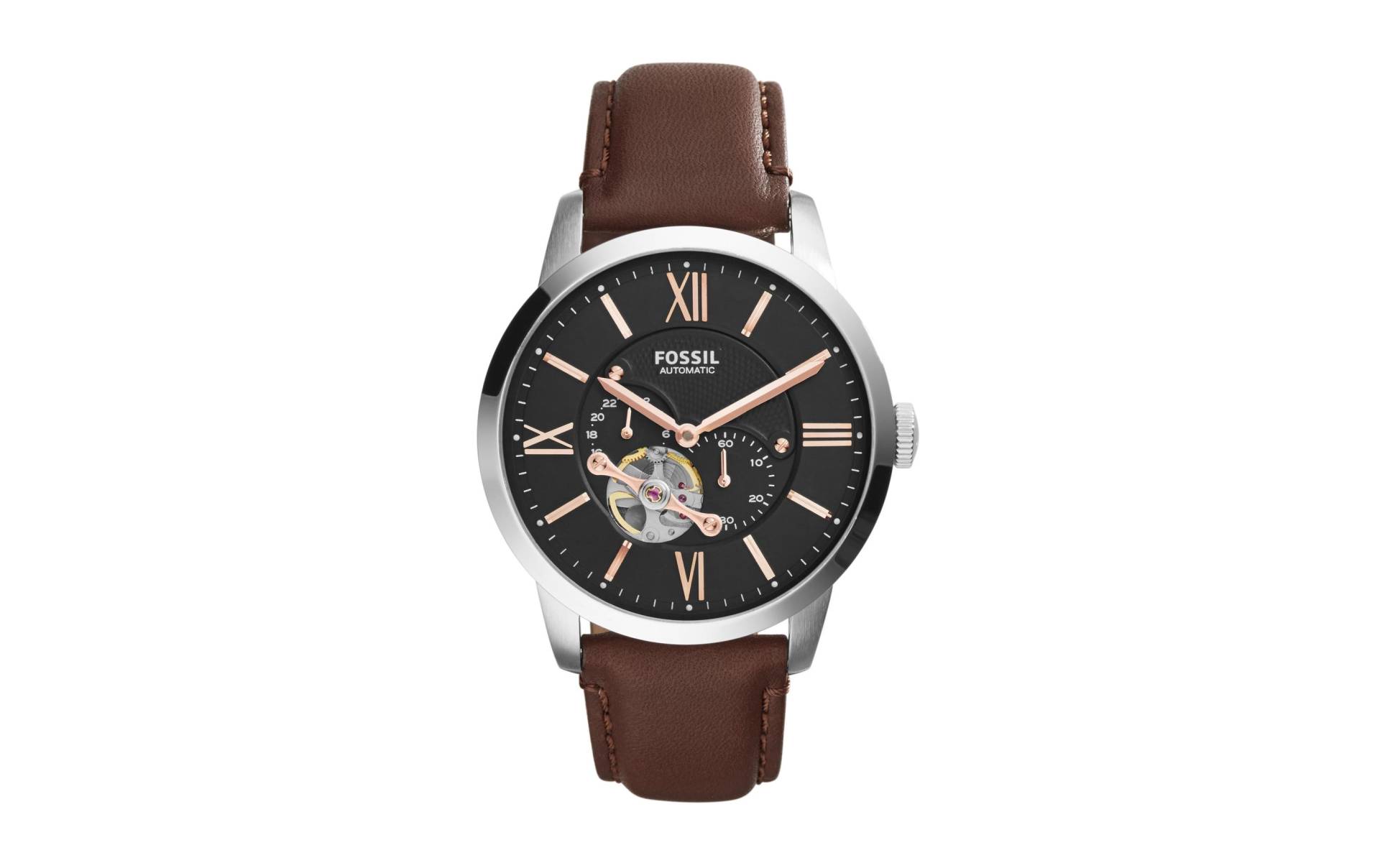 Fossil Automatikuhr »Spring Townsman ME3061 Ø 44«, (Die Uhr ist nicht zum Baden, Schnorcheln oder Tauchen geeignet) von Fossil