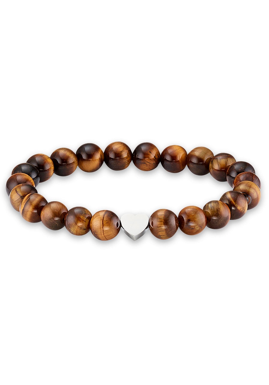 Firetti Armband »Schmuck Geschenk Herz Element, Steinarmband, Partnerarmband«, Made in Germany - mit Onyx oder Tigerauge von Firetti