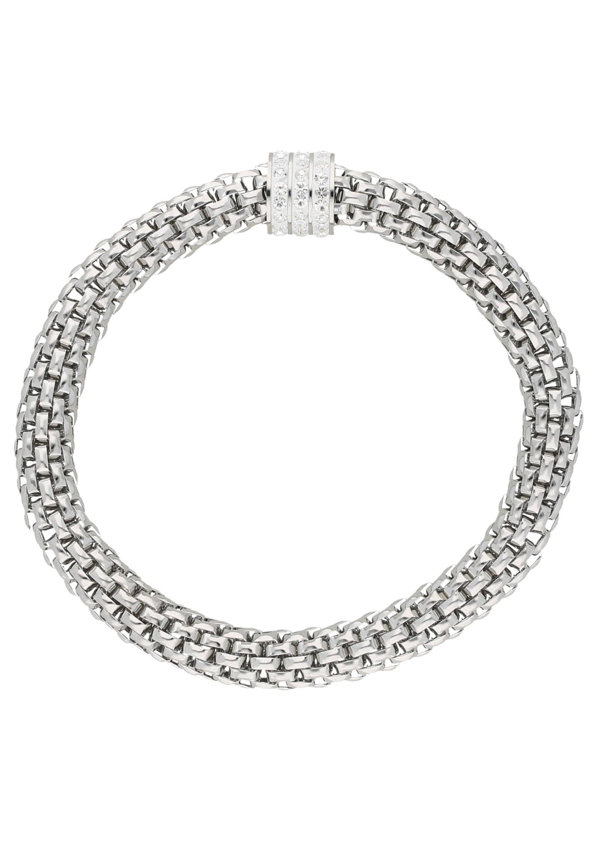 Firetti Armband »Schmuck Geschenk Armschmuck Armkette Meshkette mit Rondell«, mit Kristallstein Firetti Armband »Schmuck Geschenk Armschmuck Armkette Meshkette mit Rondell«, mit Kristallstein von Firetti