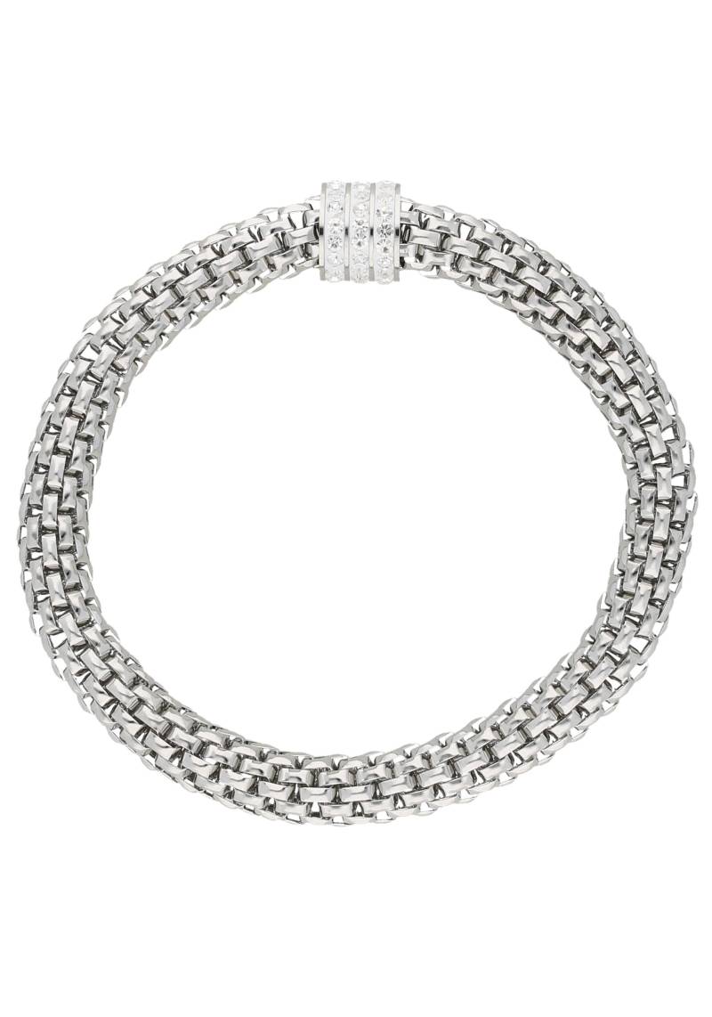 Firetti Armband »Schmuck Geschenk Armschmuck Armkette Meshkette mit Rondell«, mit Kristallstein von Firetti