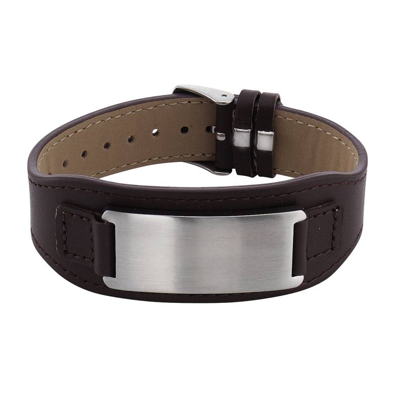 Firetti Armband »Schmuck Geschenk, Lederarmband mit ID-Platte verstellbar« von Firetti